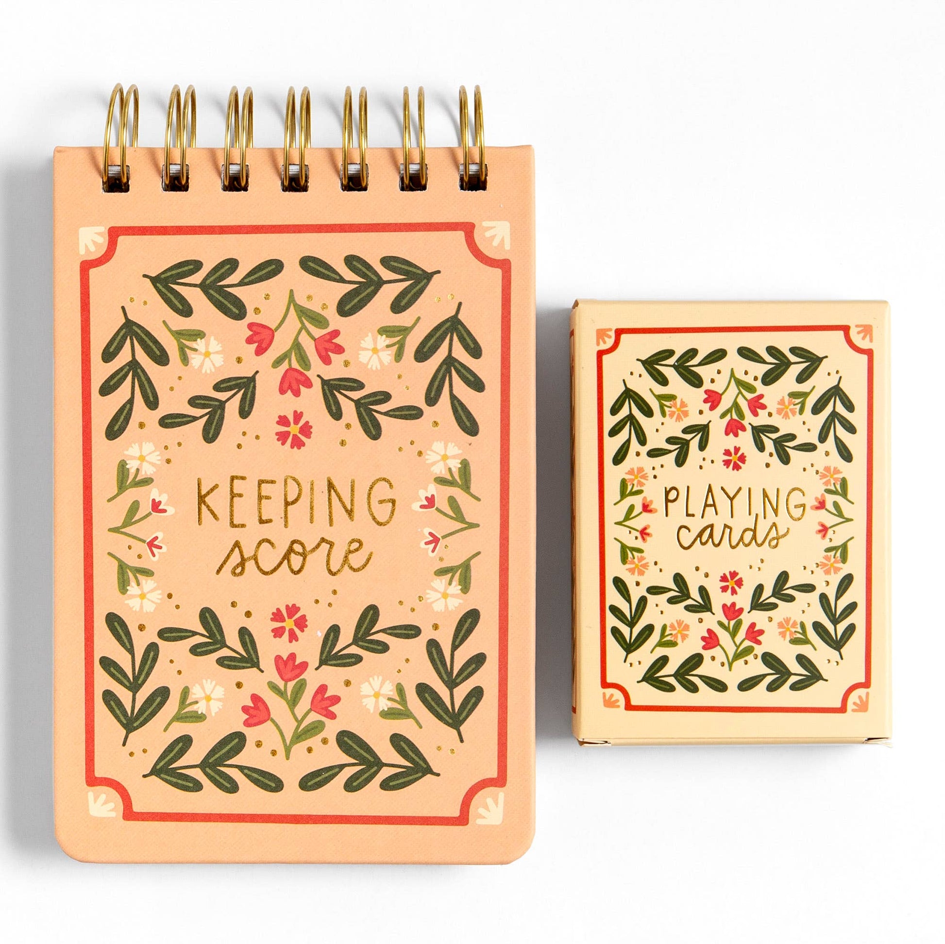 Floral Game Night Set of Playing Cards & Notebook - SPARROW