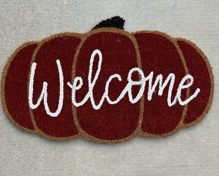 Forsyth Lettering Fall Doormats - Orange - SPARROW