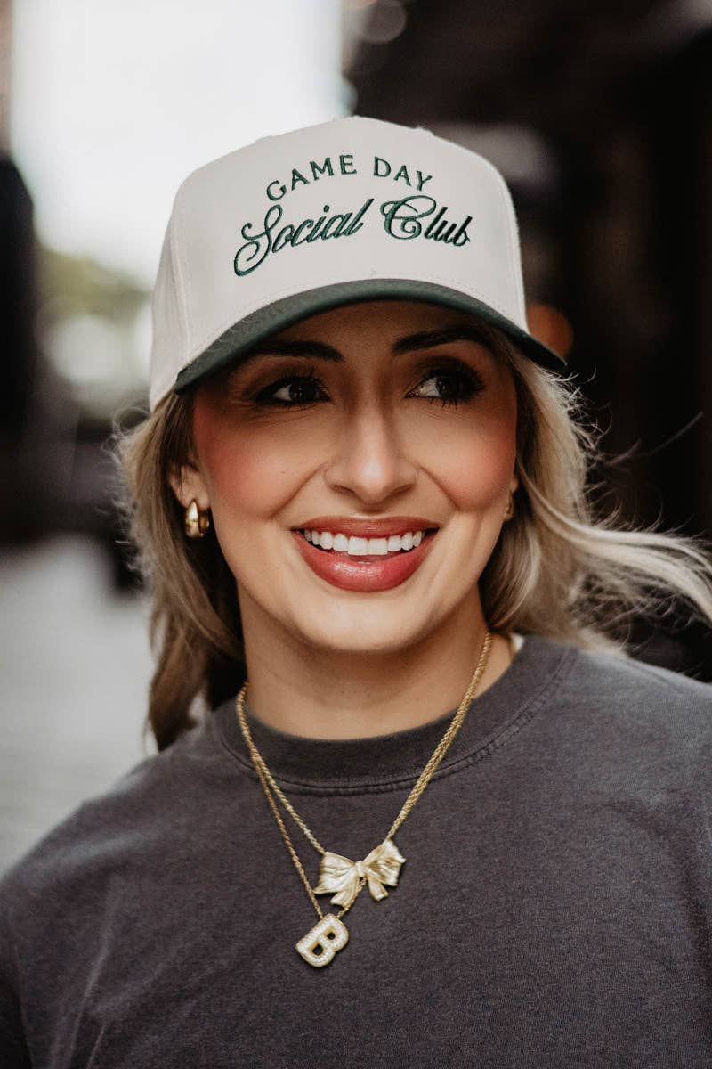 Game Day Social Club Two - Toned Hat - Dark Green & Tan - SPARROW