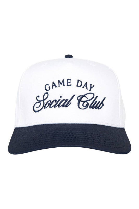 Game Day Social Club Two - Toned Vintage Hat - Navy & White - SPARROW