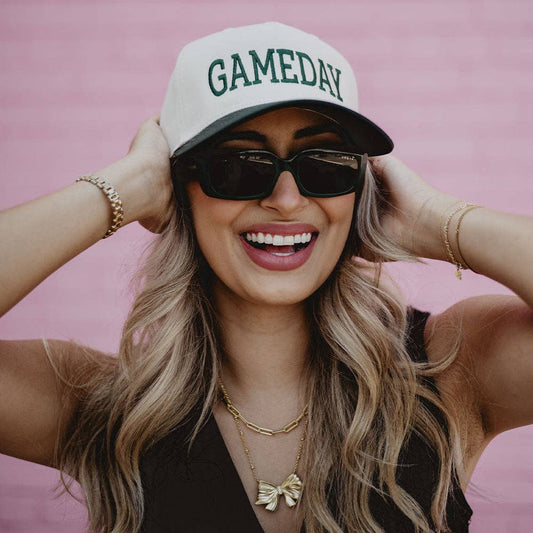 Gameday Two - Toned Vintage Hat - Dark Green & Tan - SPARROW