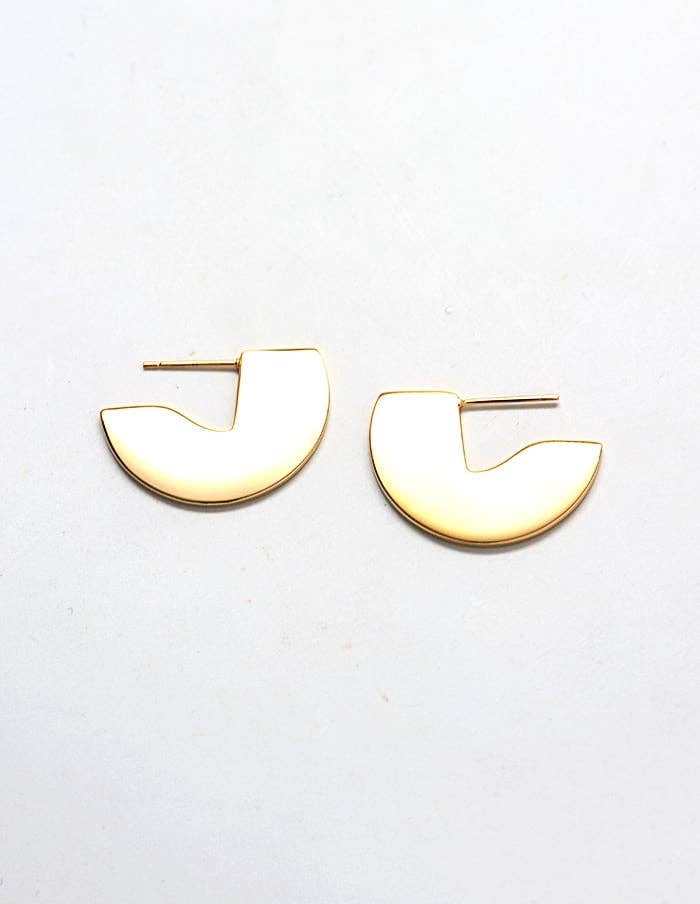 Geometric Mini Semi Circle Stud Earrings - Jewelry - SPARROW