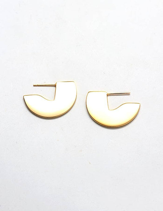 Geometric Mini Semi Circle Stud Earrings - Jewelry - SPARROW