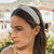 Gingham Woven Knot Headband - Sage - SPARROW