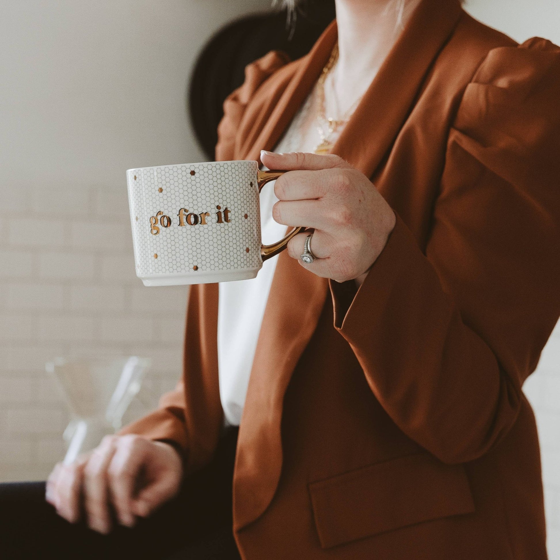 Go For It Gold Tile Coffee Mug - SPARROW