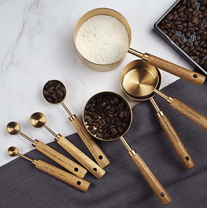 Gold Stainless Steel Measuring Cups Set: 4 cups - SPARROW