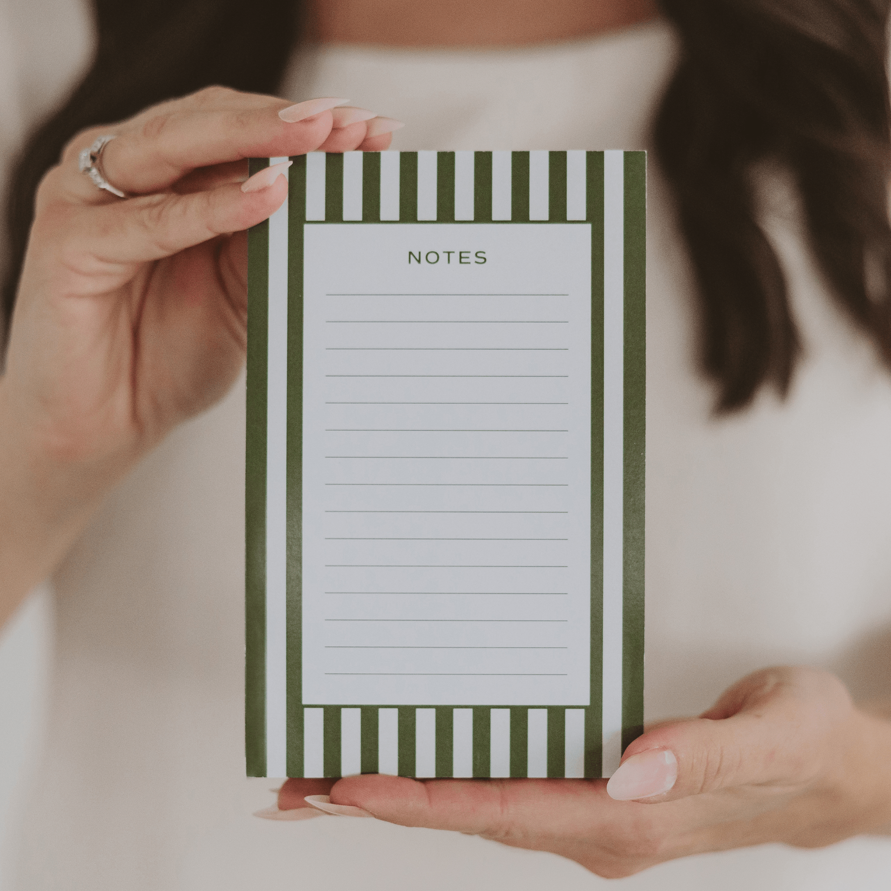 Green Striped Notepad - SPARROW