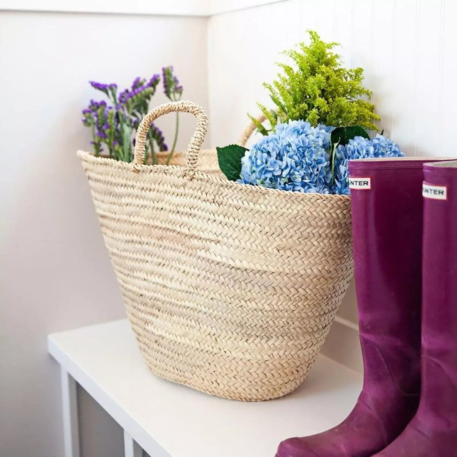 Handmade Straw Shopping Basket/Tote - SPARROW