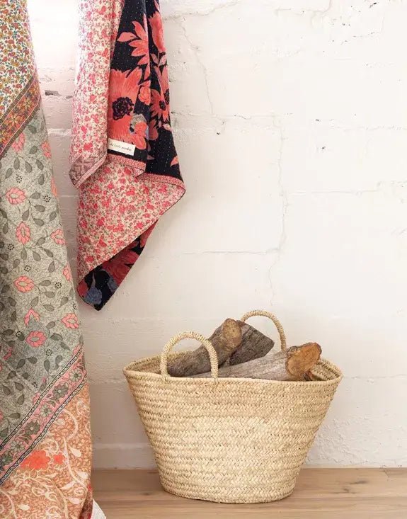 Handmade Straw Shopping Basket/Tote - SPARROW