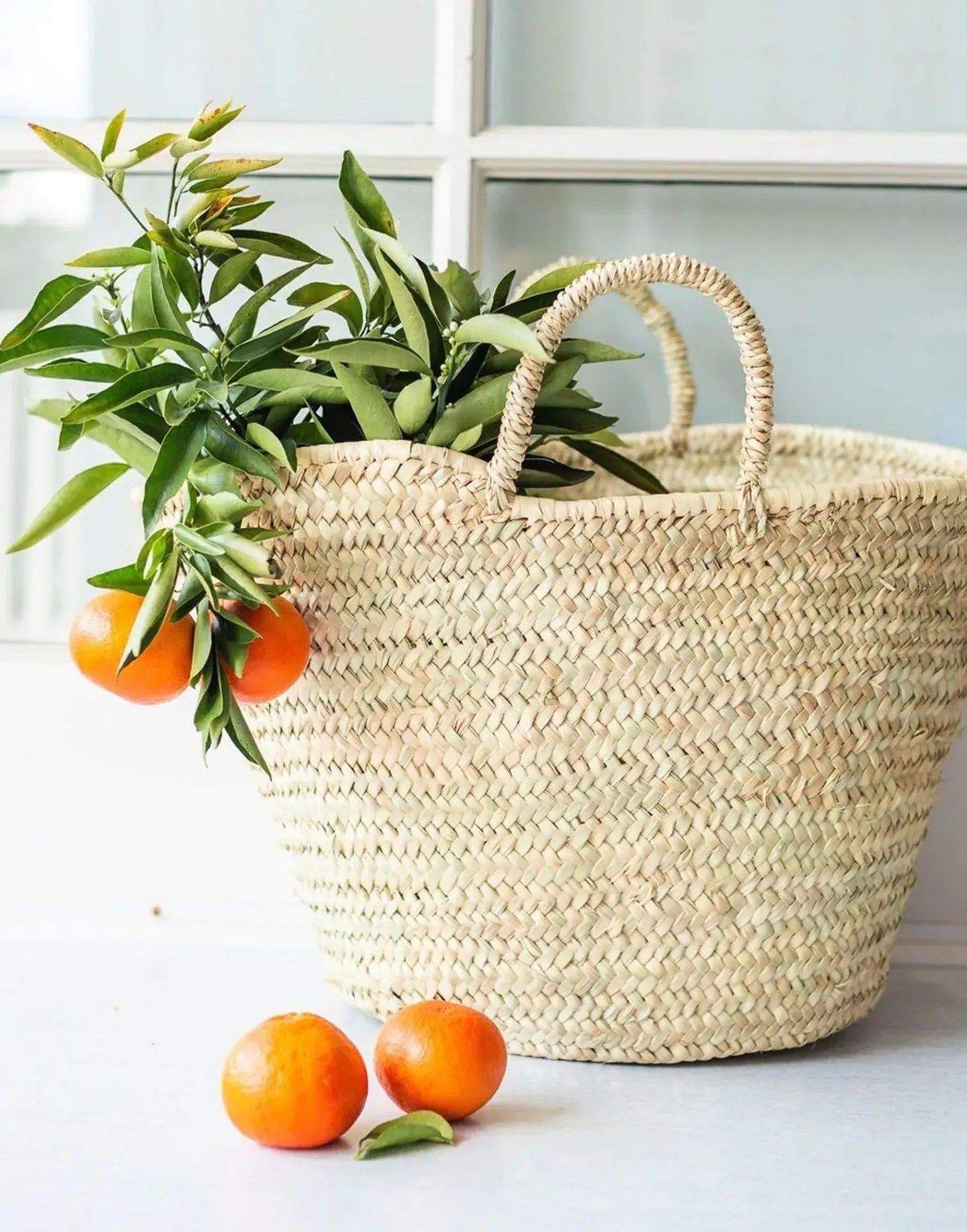 Handmade Straw Shopping Basket/Tote - SPARROW