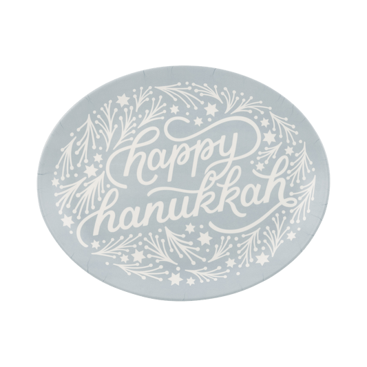 Happy Hanukkah Oval Tray - SPARROW