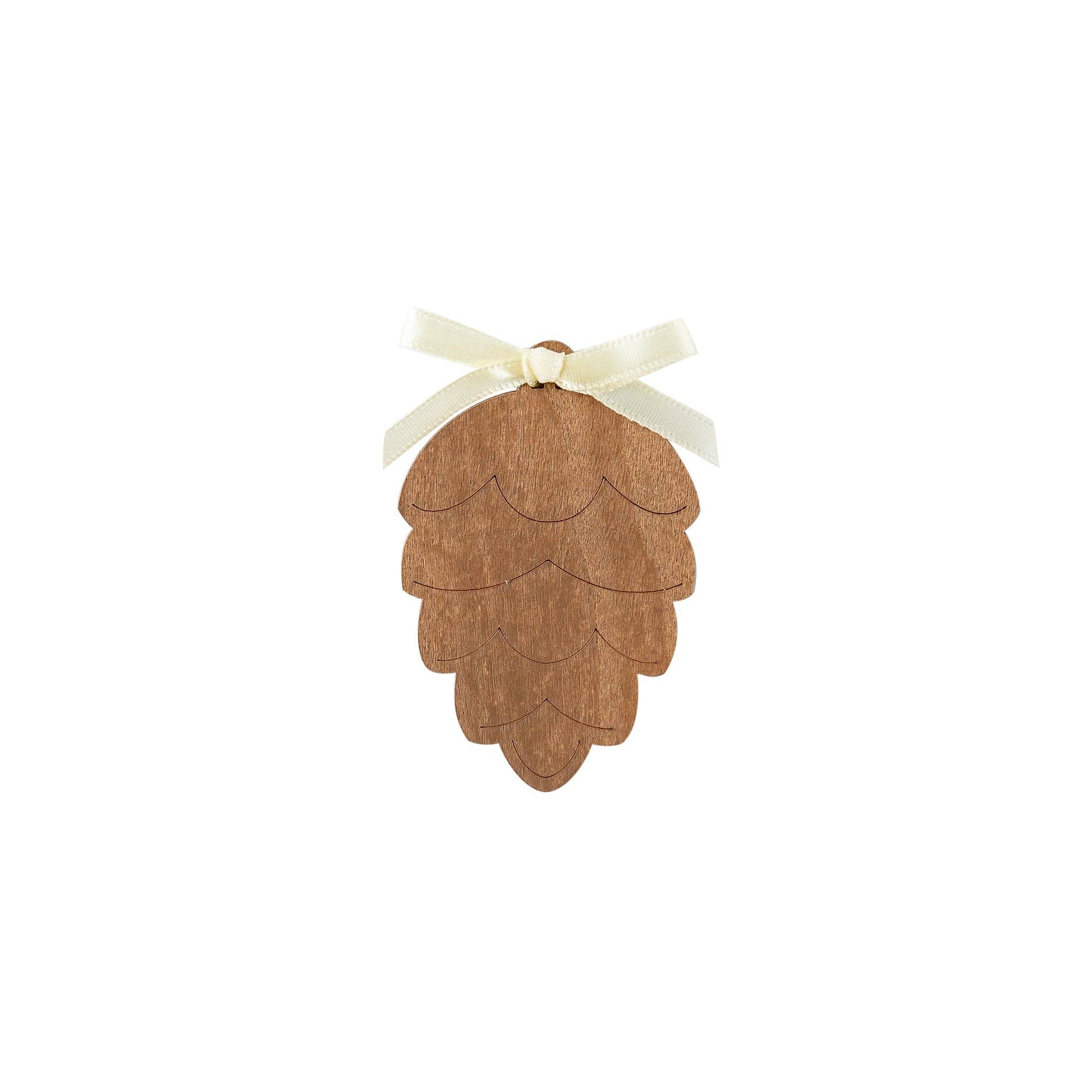 Harvest Wooden Pine Cone Napkin Tags - SPARROW