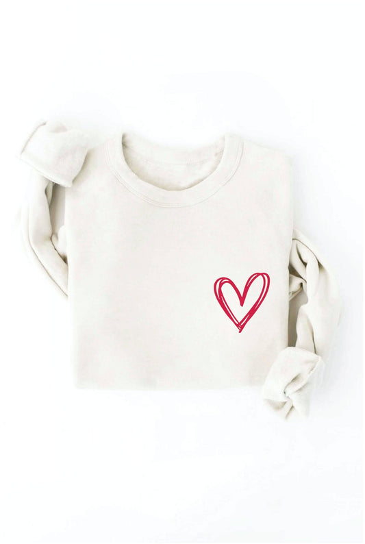 Heart Graphic Sweatshirt - SPARROW