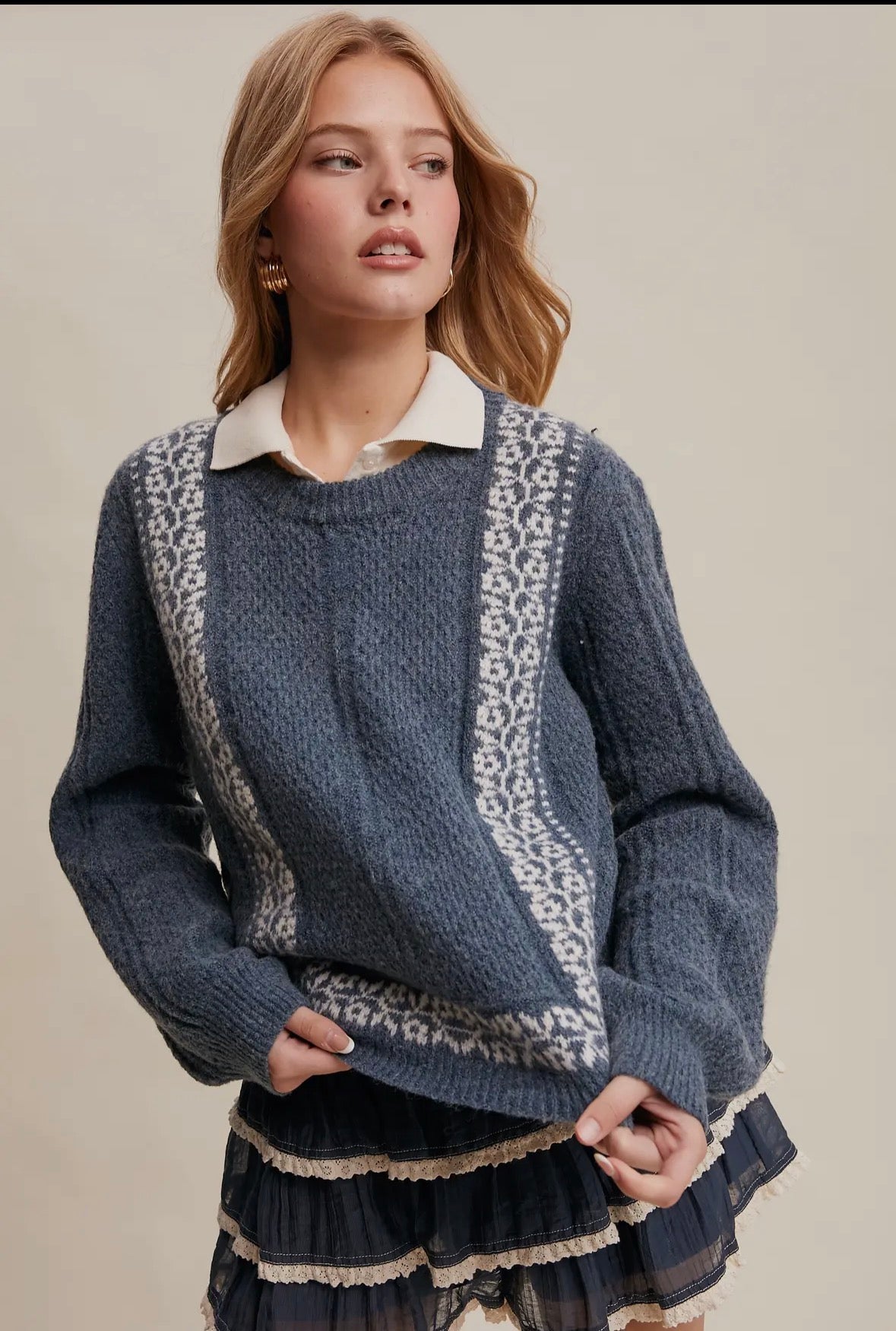 Heather Sweater - Slate Blue - SPARROW