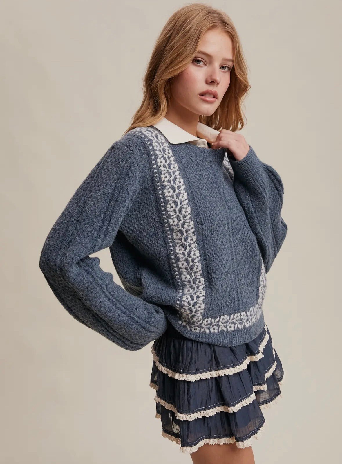 Heather Sweater - Slate Blue - SPARROW