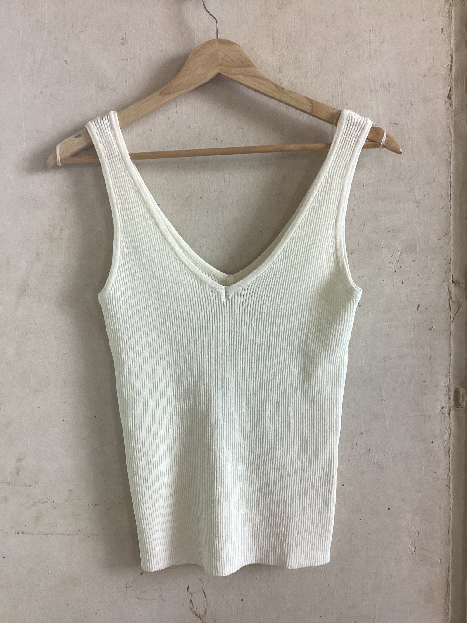 Hedi Knit Tank - White - SPARROW