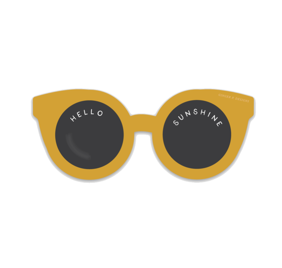 Hello Sunshine Sunglasses Vinyl Sticker - SPARROW
