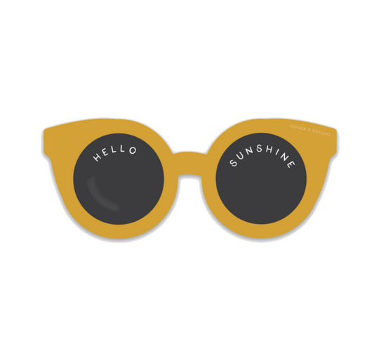 Hello Sunshine Sunglasses Vinyl Sticker - SPARROW