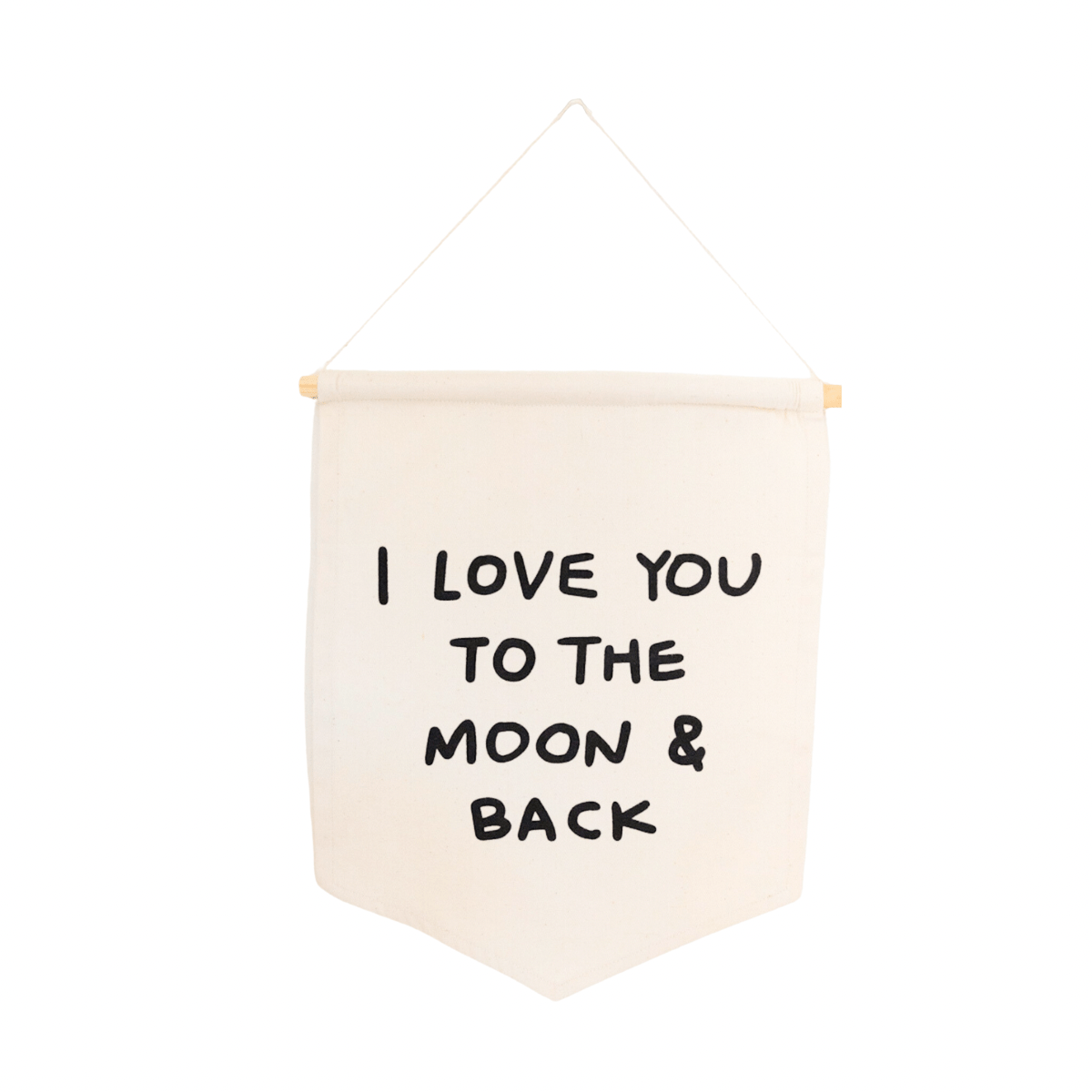 I Love You To The Moon And Back Canvas Hang Sign - SPARROW