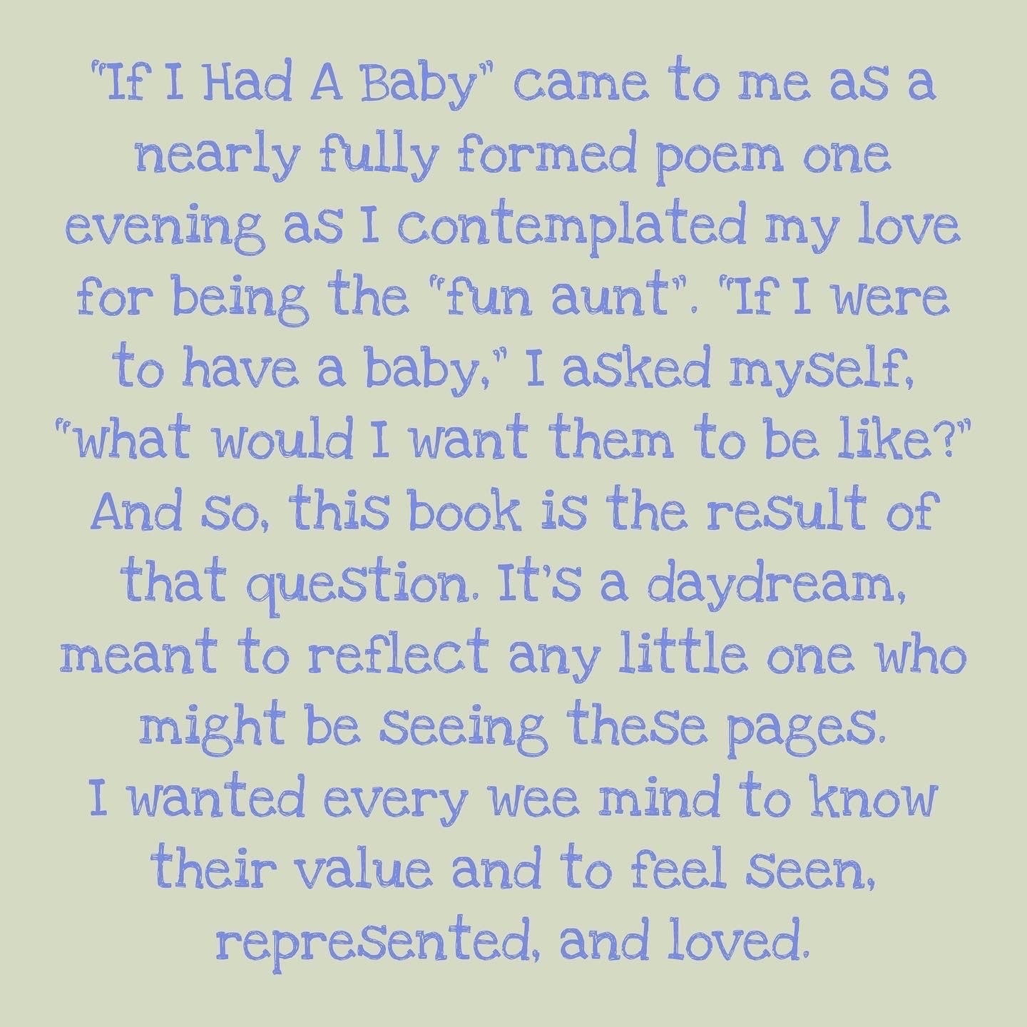 “If I Had A Baby” Children’s Book - SPARROW