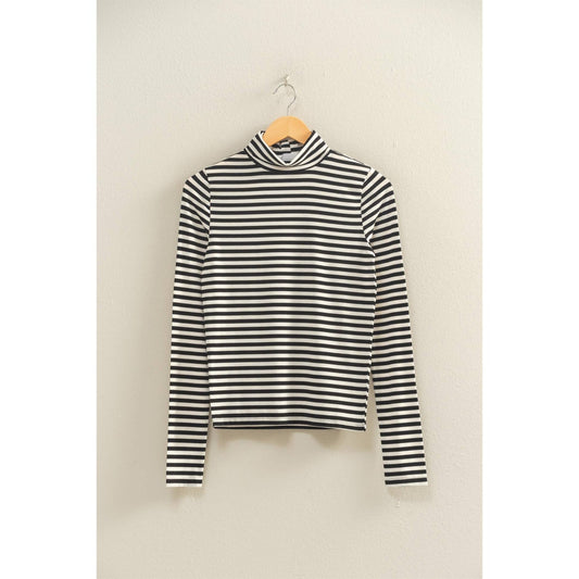 Isabella Turtleneck - Black & White - SPARROW