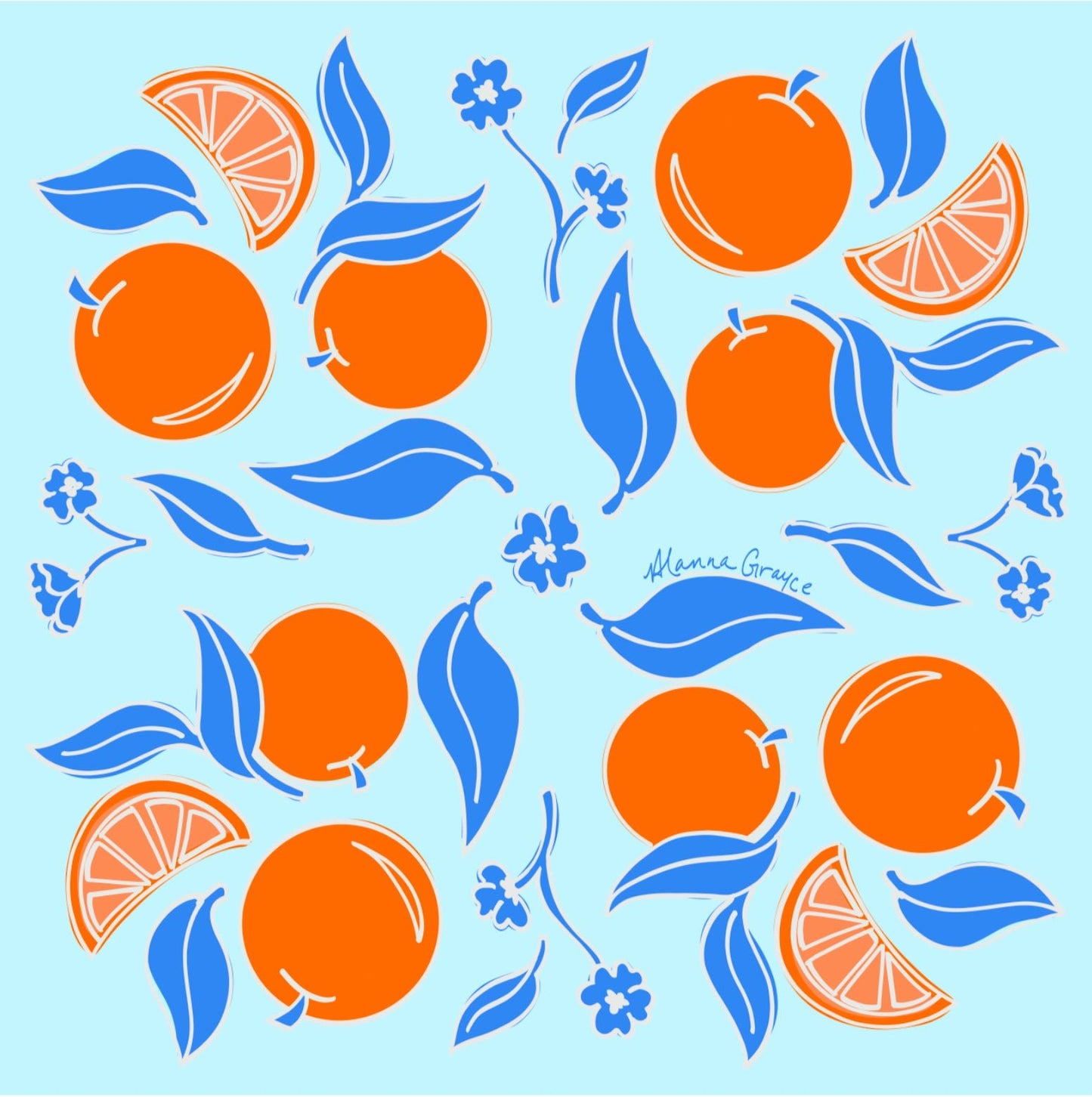 Ivebeenpainting Florida Oranges Bandana - SPARROW