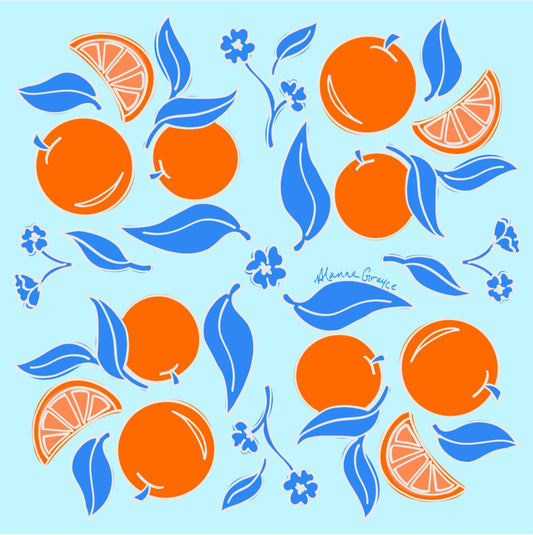 Ivebeenpainting Florida Oranges Bandana - SPARROW