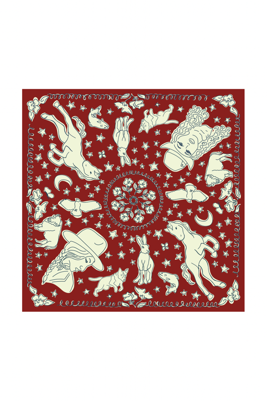 Ivebeenpainting Long Live Cowgirls Red Bandana - SPARROW
