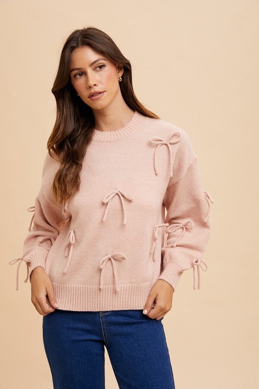 Kailey Bow Sweater - SPARROW