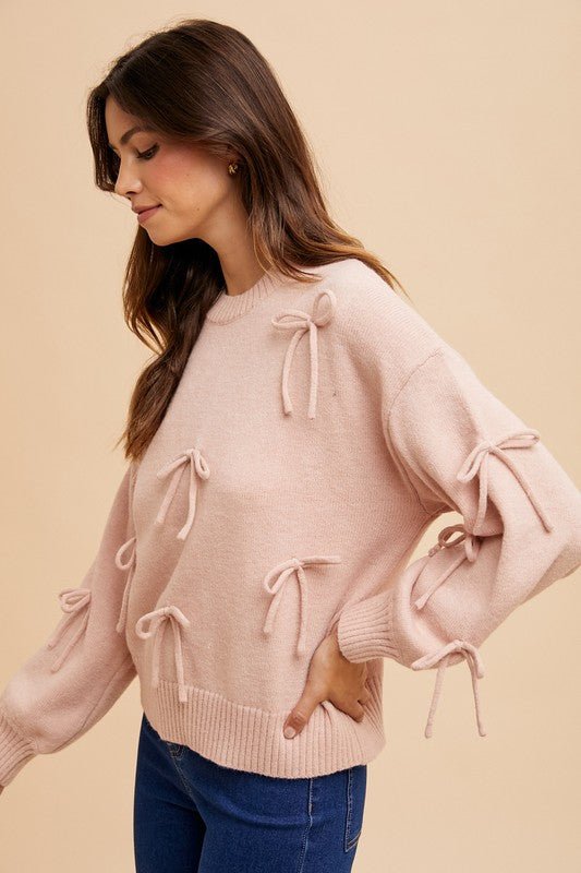 Kailey Bow Sweater - SPARROW