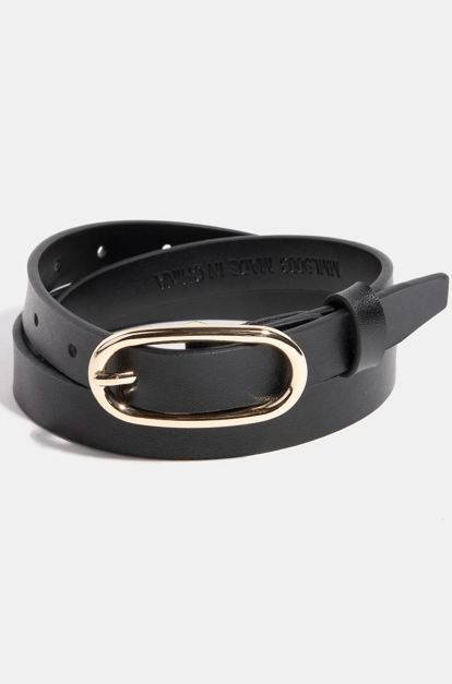 Long Oval Belt - Black - SPARROW