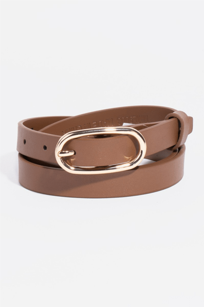 Long Oval Belt - Brown - SPARROW