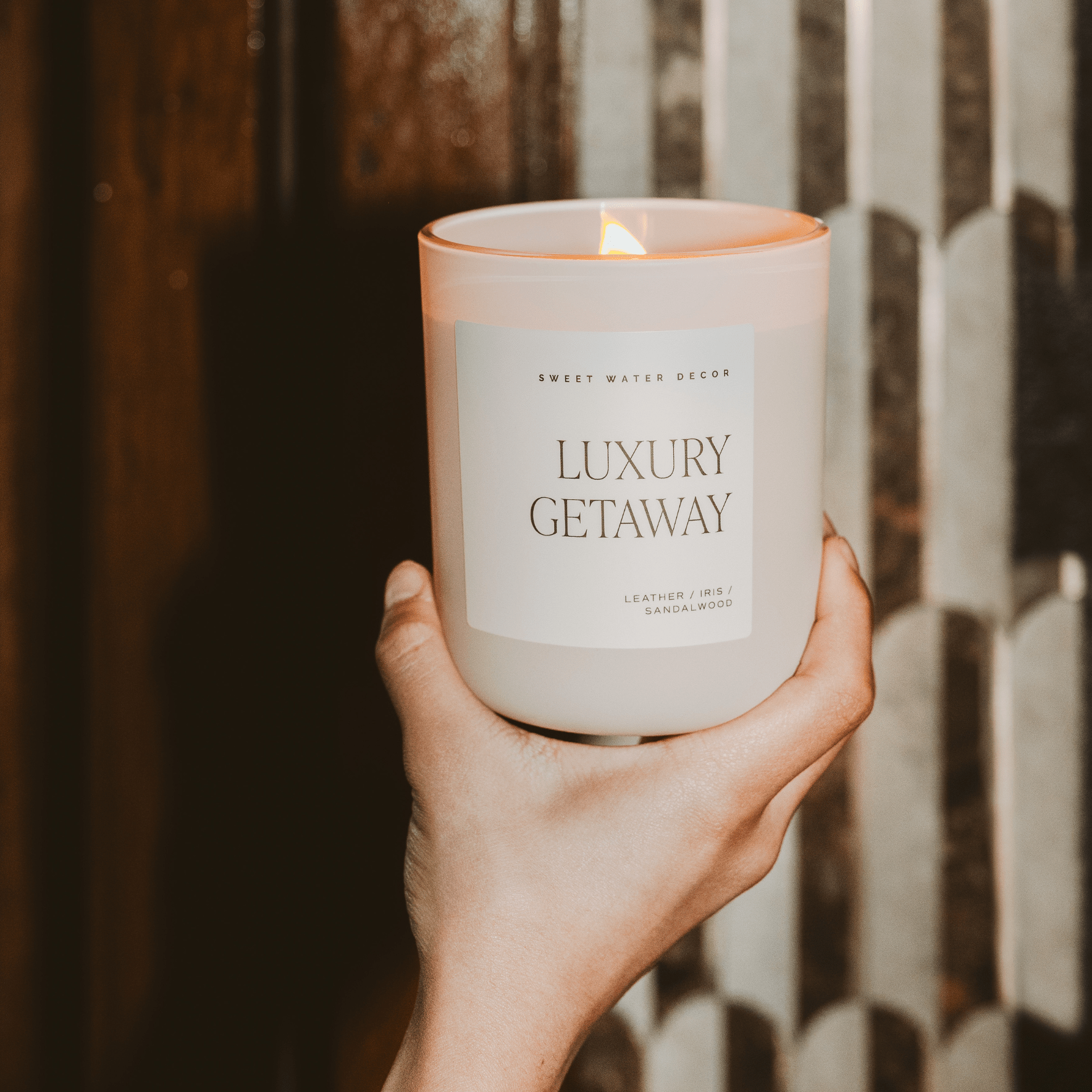 Luxury Getaway 15 oz Soy Candle, Matte Jar - SPARROW