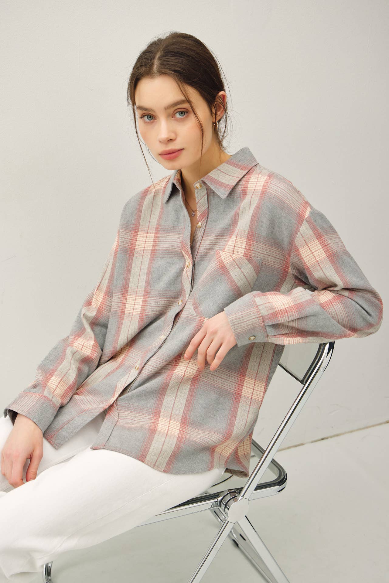 Maddie Plaid - Dusty Coral - SPARROW