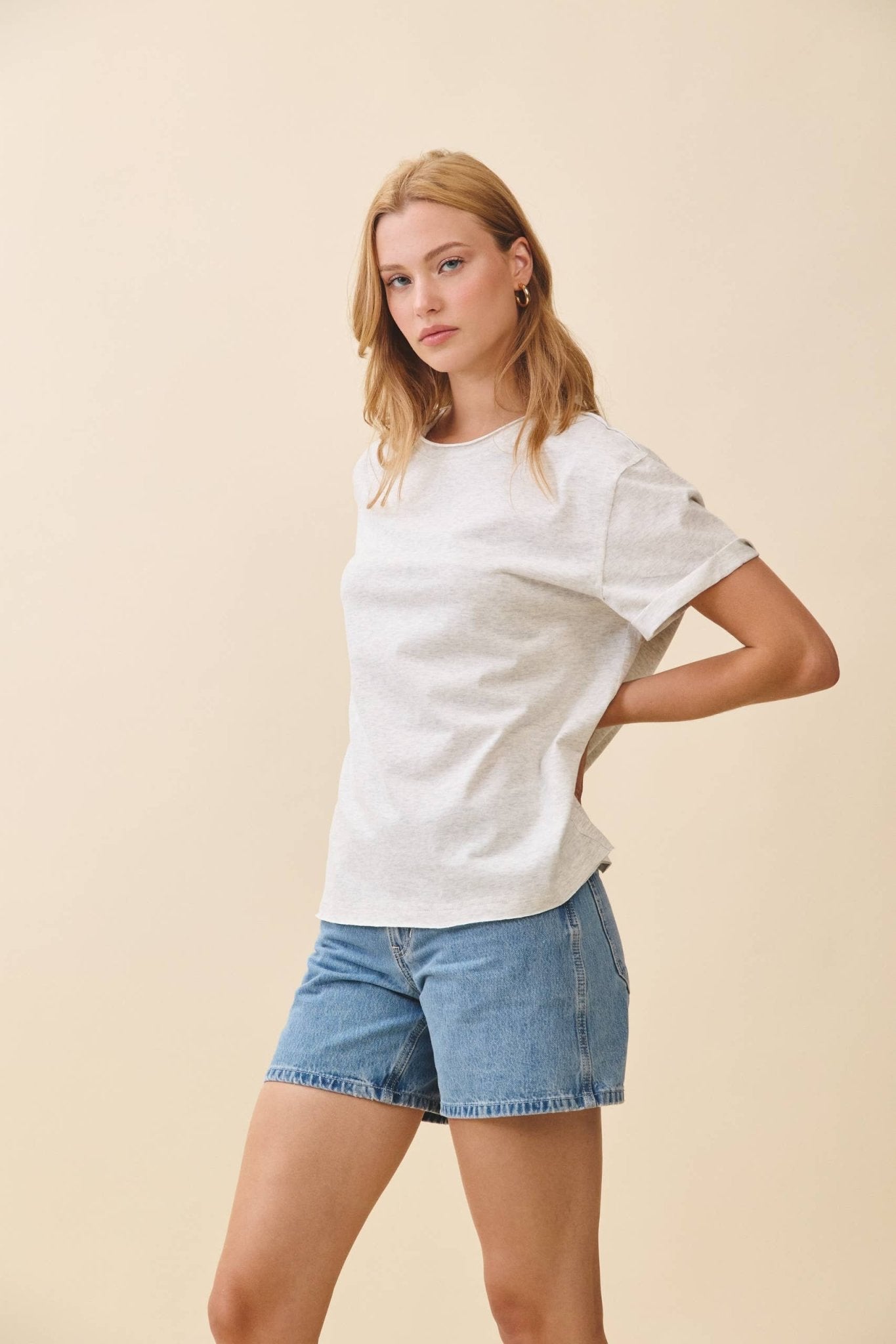 Mali Tee - Heather Grey - SPARROW