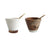 Marble & Mango Wood Pinch Pot w/ Brass Spoon, Set of 2 - SPARROW