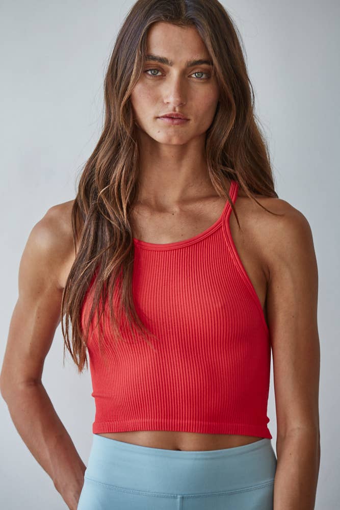 Marie Halter Tank - Tomato - SPARROW