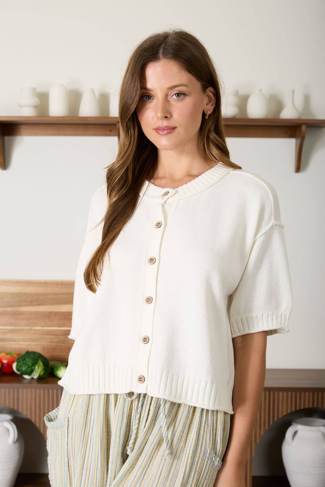 Maya Top - Natural - SPARROW