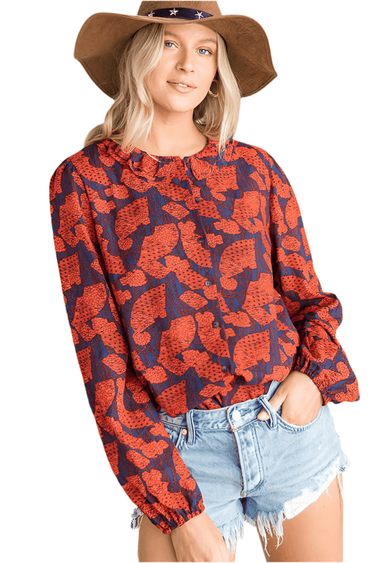 Meadow Blouse - Coral - SPARROW