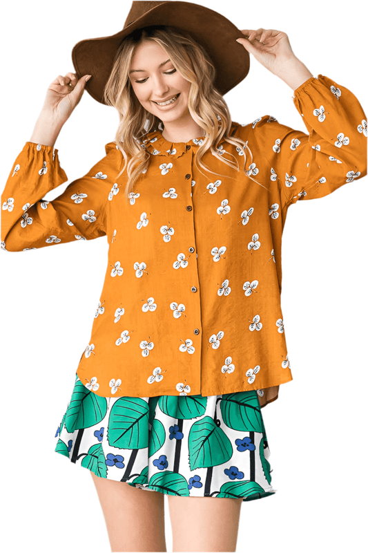 Meadow Blouse - Mustard - SPARROW