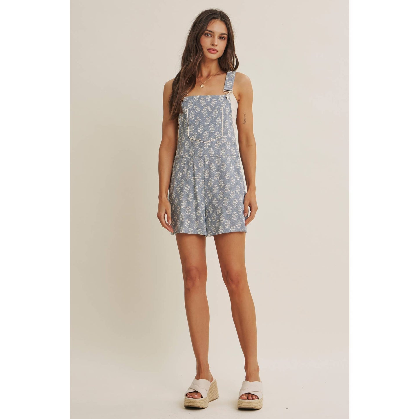 Meadow Overall Shorts - SPARROW