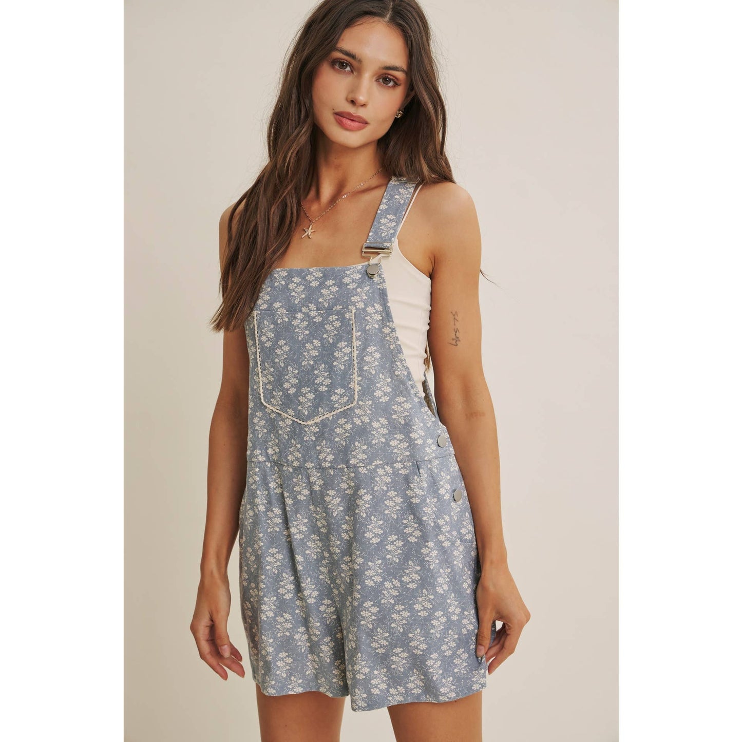 Meadow Overall Shorts - SPARROW