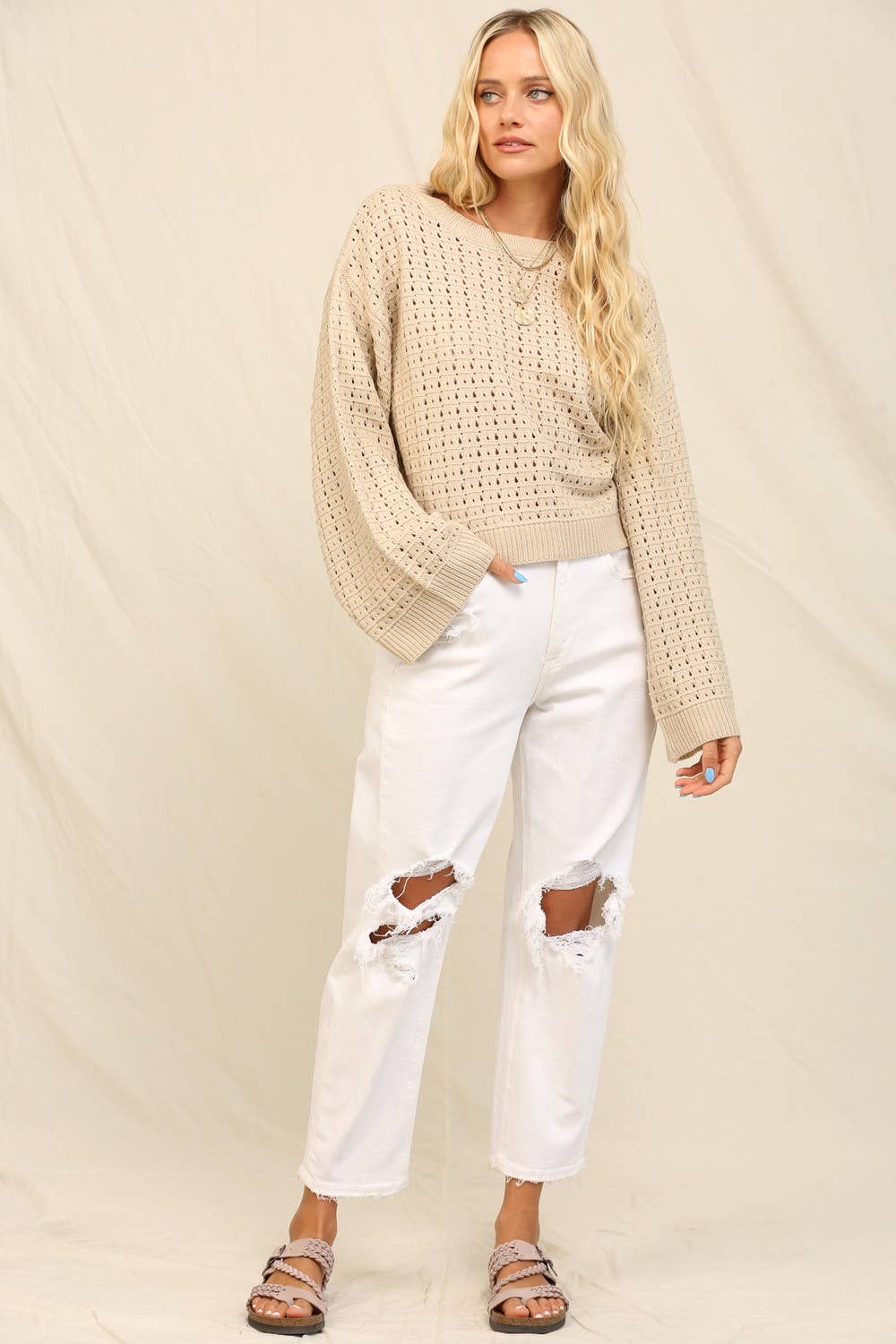 Molly Sweater - Stone - SPARROW