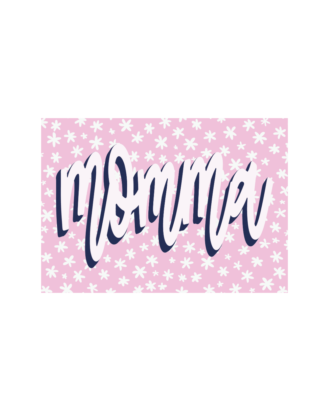 Momma Pink Floral Greeting Card - SPARROW