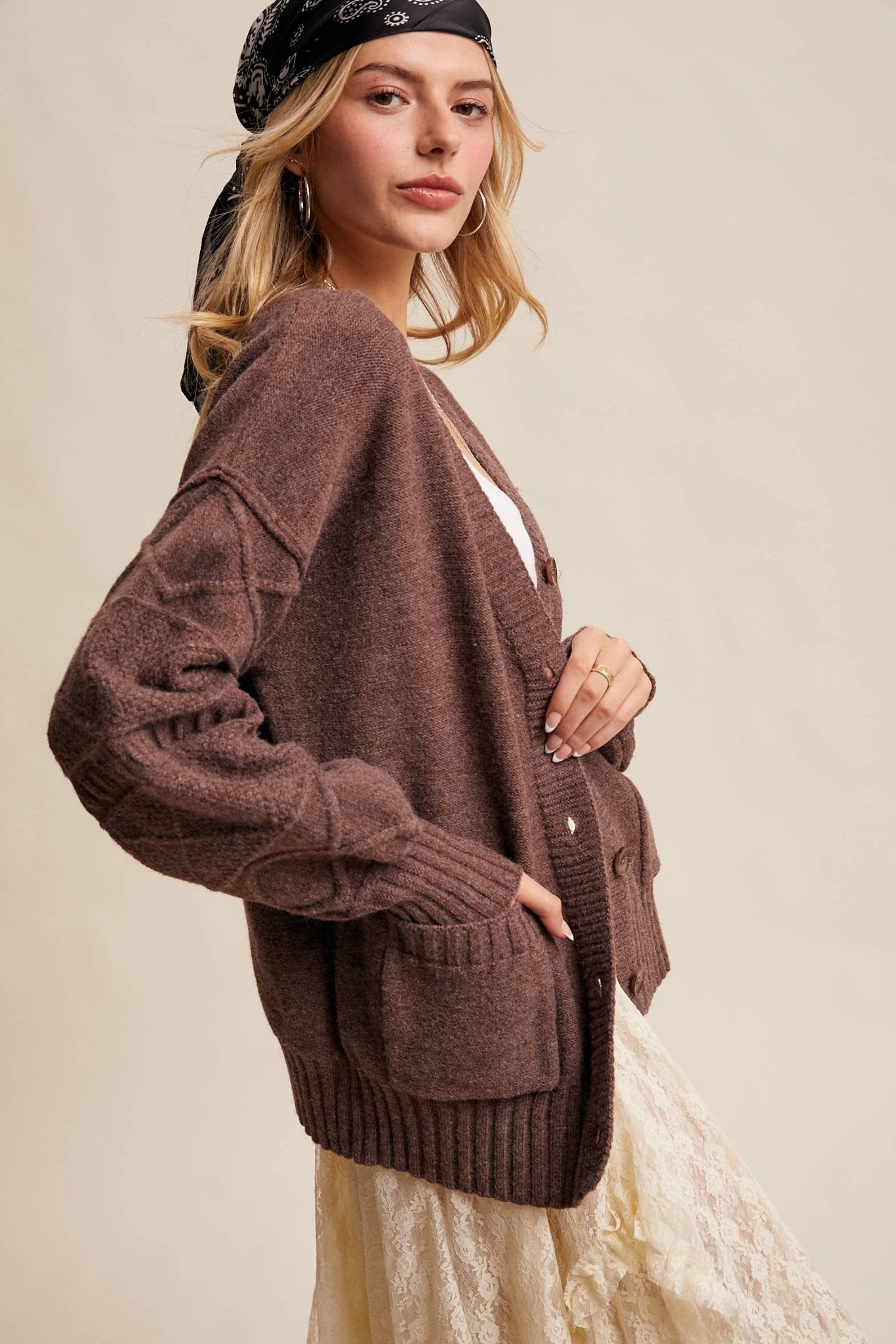 Mylah Cardigan - Mocha - SPARROW
