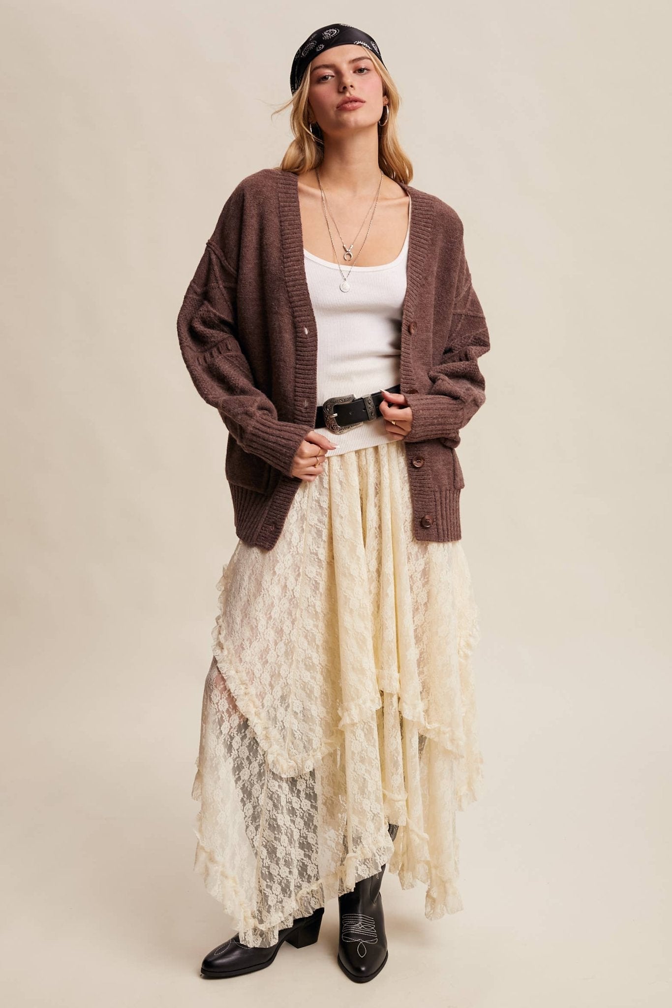 Mylah Cardigan - Mocha - SPARROW