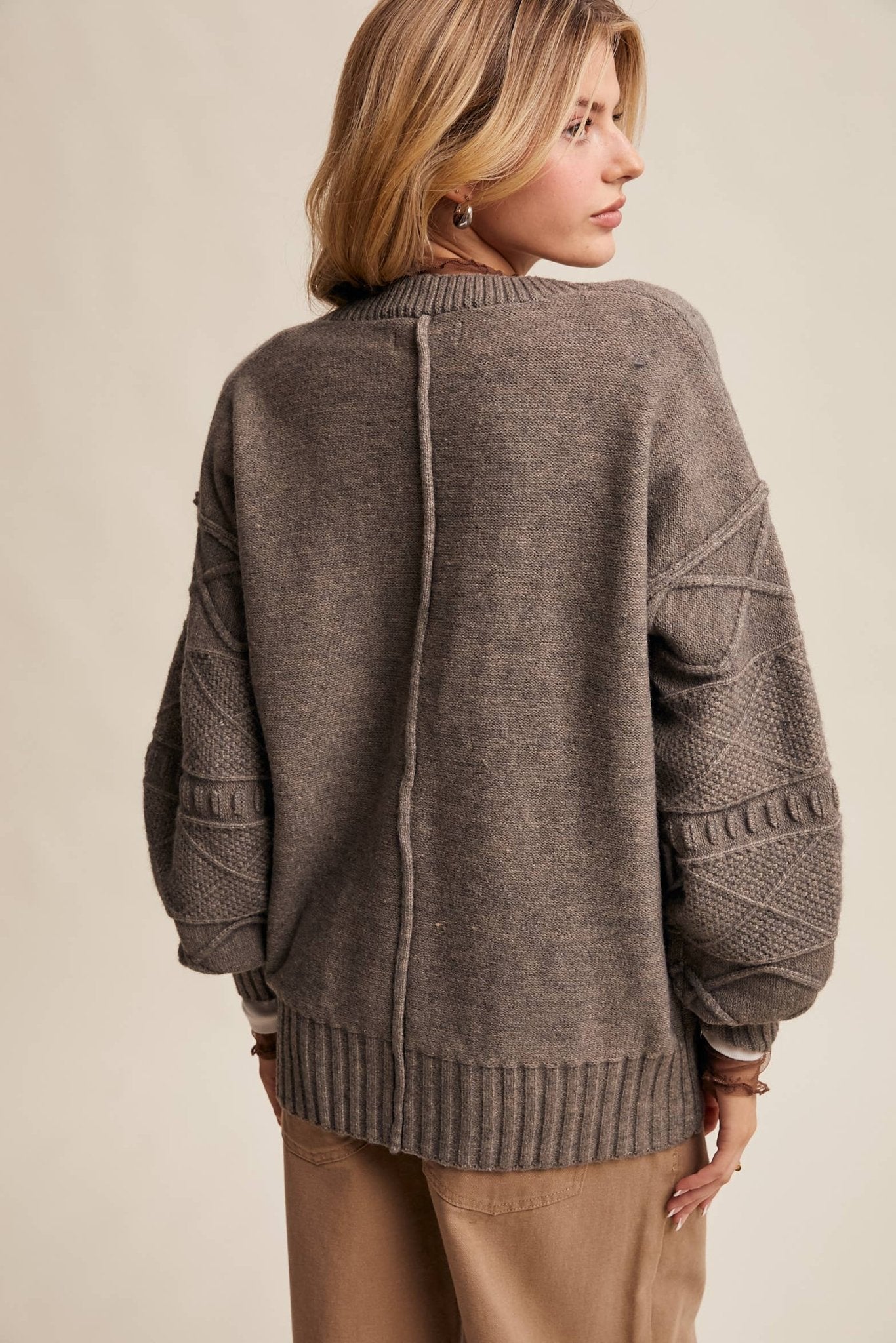 Mylah Cardigan - Stone - SPARROW