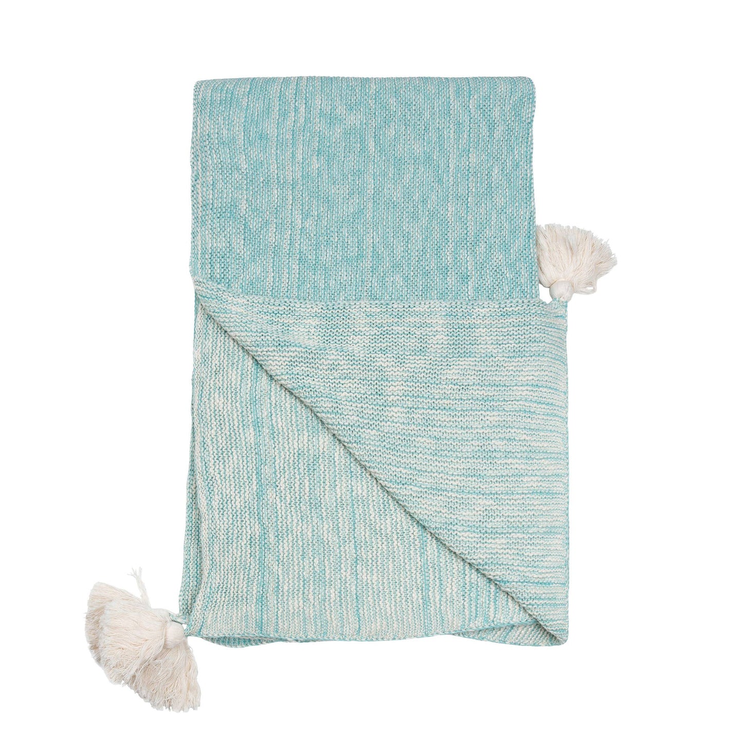 Necalli 50x60" Cotton Decorative Marled Knit Throw Blanket: Mustard - SPARROW