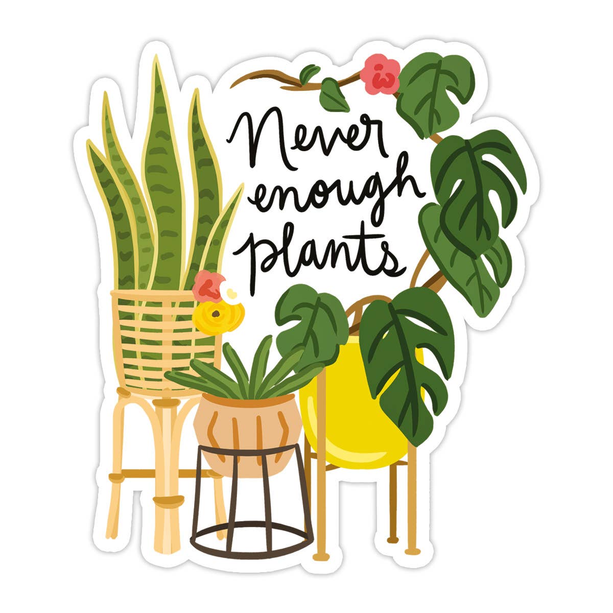 Never Enough Plants Vinyl Sticker - SPARROW