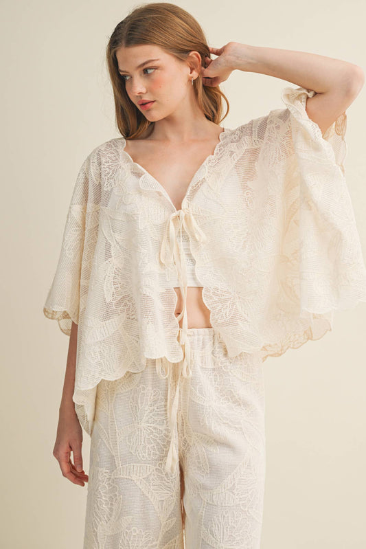 Nicks Tie Front Top - SPARROW